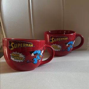 NWOT set of 2 red Superman Bowls